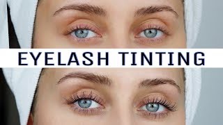 TINTING MY OWN LASHES AT HOME [upl. by Hedi]