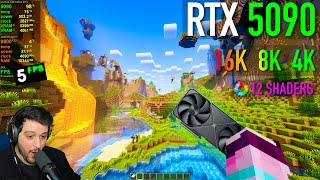 Destroying the RTX 5090 inMINECRAFT  Shaders 4K 8K 16K [upl. by Filip]