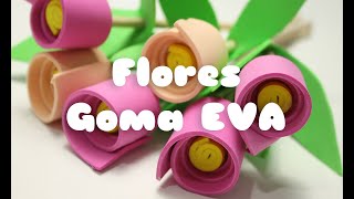 Cómo hacer flores goma EVA fácilmente [upl. by Murdock]