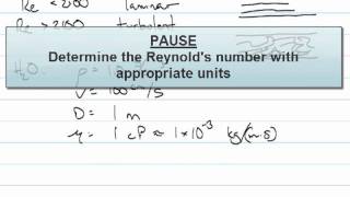 Dimensionless Groups Reynolds Number Example [upl. by Goodyear]