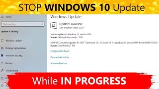 How to Stop Windows Update While In Progress  Windows 10 [upl. by Gnemgnok304]