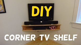 Build this Floating Corner TV Stand [upl. by Ybba]