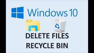 Computer Fundamentals  Delete amp Restore Files  Permanently Remove File  Recycling Bin Windows 10 [upl. by Akisej694]