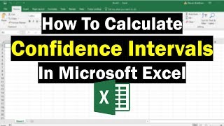 How To Calculate Confidence Intervals In Excel [upl. by Lexy]