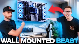 INSANE WATERCOOLED WALLMOUNT PC BUILD [upl. by Chesnut57]