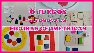 6 JUEGOS PARA ENSEÑAR LAS FIGURAS GEOMÉTRICAS [upl. by Xerxes444]