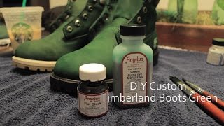 How To Dye Timberland Boots Angelus Direct Paint [upl. by Felizio]