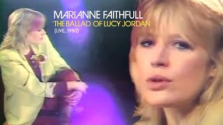 Marianne Faithfull  The Ballad of Lucy Jordan Live 1980 Rare Performance TF1 Studio 3 [upl. by Russi795]