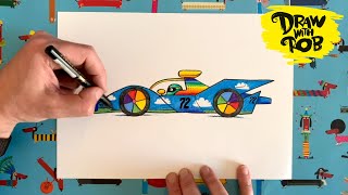 DrawWithRob SPECIAL EDITION Racing Car [upl. by Nawek524]