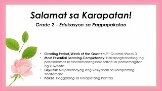 ESP Grade 2 Quarter 3 Week 3  MELCAligned [upl. by Corella]