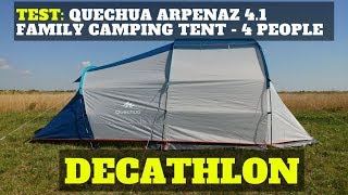 Test of QUECHUA ARPENAZ FAMILY 41 camping tent  4 people  DECATHLON [upl. by Neirrad]