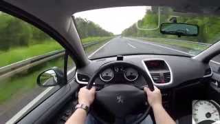 Peugeot 207 SW 14 2009 on German Autobahn  POV Top Speed Drive [upl. by Darcee]