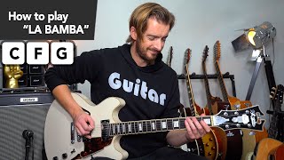 LA BAMBA MADE SIMPLE guitar lesson tutorial  EASY RIFFS how to play for beginners [upl. by Talbert]