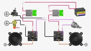 Dual Electric Fan Relay Connections [upl. by Ennovihc]