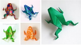 How to Fold an Inflatable Origami Frog  Rana de papel [upl. by Eelyek]