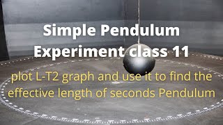 Simple Pendulum Physics Practical class 11  find the effective length of seconds pendulum EP 6 [upl. by Basilio]