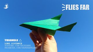 EASY PAPER AIRPLANES for KIDS  How to make a Paper Airplane thatFlies  Triangle [upl. by Ahseinod]