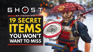 Ghost of Tsushima  19 SECRET ITEMS You Wont Want to Miss [upl. by Aenea570]