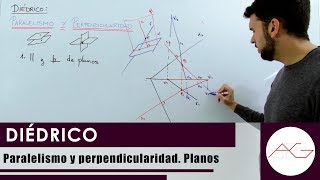 Diédrico Paralelismo y perpendicularidad Planos [upl. by Chlo752]