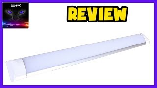 36w 6500k Cool White LED Wall  Ceiling Batten Light REVIEW [upl. by Cioban607]