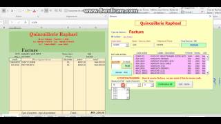 Excel vba facture gestion donnees [upl. by Annavahs]