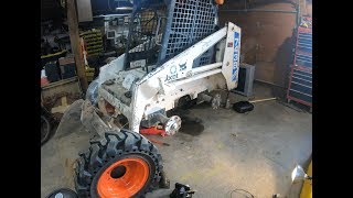 Installing a bobcat drive motor [upl. by Rolyt]