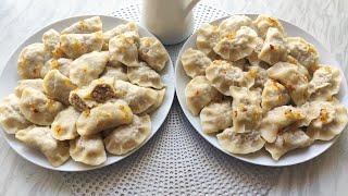 Pierogi z mięsem i kapustą kiszoną [upl. by Ennyroc]