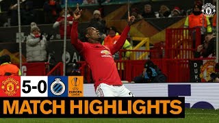 Highlights  Manchester United 50 Club Brugge  UEFA Europa League [upl. by Carole]