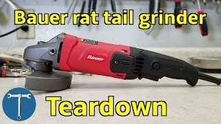 Teardown Review Harbor Freight’s new Bauer rat tail angle grinder [upl. by Lrig]