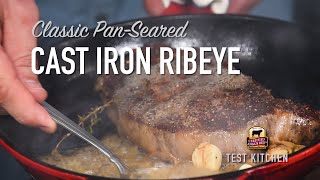 Make a Classic PanSeared Ribeye Steak Recipe [upl. by Kenny]