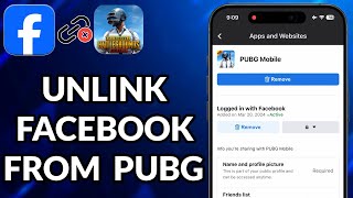 How To Unlink Facebook From PUBG [upl. by Kraft]