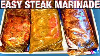 Top 3 BEST Steak Marinades  How to Marinate Steak [upl. by Wally760]