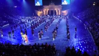 Berlin Tattoo 2015  Pipes amp Drums Massed Band Front View [upl. by Damle]