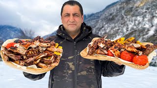 I PREPARED A WHOLE MOUNTAIN OF FOOD TO KEEP EVERYONE FULL LAMB AND CHICKEN SHISH KEBAB [upl. by Aicargatla]