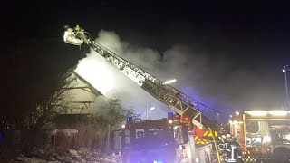 🚨🚒 Gebäudevollbrand in SchopfheimWiechs  Keine Verletzten  Liveberichterstattung 16022021 [upl. by Chet]