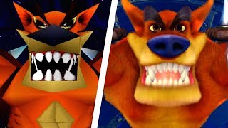 Crash Bandicoot N Sane Trilogy  All Bosses Comparison PS4 vs Original [upl. by Aniweta12]