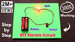 How To Make a Simple Electric Circuit  Working Model School Science Project [upl. by Lezti]