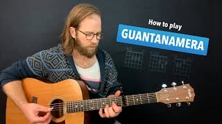 🎸 Guantanamera • Easy guitar lesson w chords Pete Seeger  Sandpipers [upl. by Aikar57]