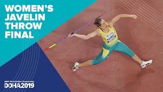 Womens Javelin Final  World Athletics Championships Doha 2019 [upl. by Inavihs225]