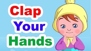 Clap Your Hands Listen To The Music  Nursery Rhyme with Lyrics  Kids Songs  Poems For Kids [upl. by Nunnery]