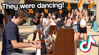 I played TIKTOK SONGS on piano in public PART 2 [upl. by Etnoled]