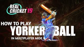 🔥 Real Cricket 19 How To Play Yorker Ball In Multiplayer mode [upl. by Nalek]