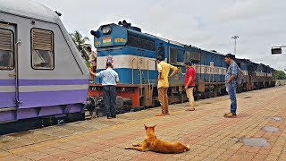 Diesel Engines At Margao Train Station Goa India [upl. by Elyr759]