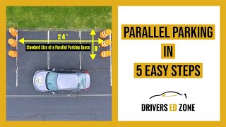 Drivers Ed Zone  Parallel Parking in Five Easy Steps [upl. by Fonz]