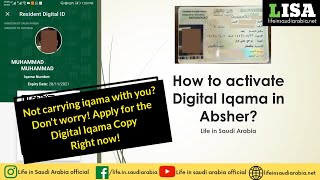 How to activate Digital Iqama in Absher [upl. by Gnirol]