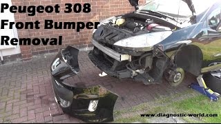 Peugeot 308 Front Bumper Removal Guide [upl. by Dennett]