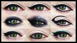 12 EYELINER TUTORIALS ★ For all Eye Shapes [upl. by Adnirolc]