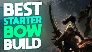 BEST BOW SET TO GET STARTED Bow Build for Newcomers and PC Players  Monster Hunter World [upl. by Buckler]