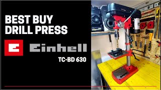 Einhell TCBD 630 drill press UNBOXING ASSEMBLY TUNE UP REVIEW [upl. by Stambaugh]