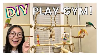 DIY BIRD PLAY GYMSTAND  Easy and Affordable PVC Play Gym For Birds [upl. by Hannan]